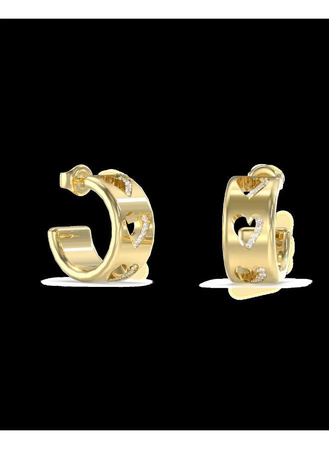 جس Heart Hoop Earrings